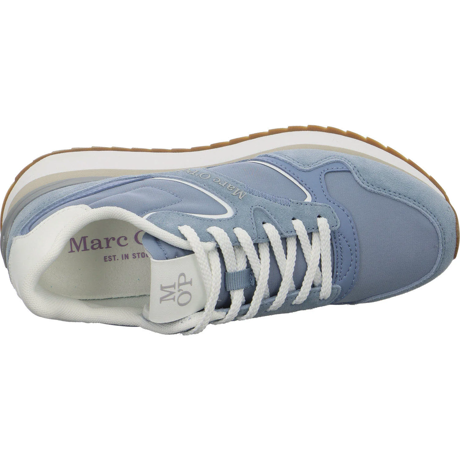 Marc O'Polo Damen Schnürschuhe 602 19323502 349 838 602 19323502 349 high sky/offwhite normal