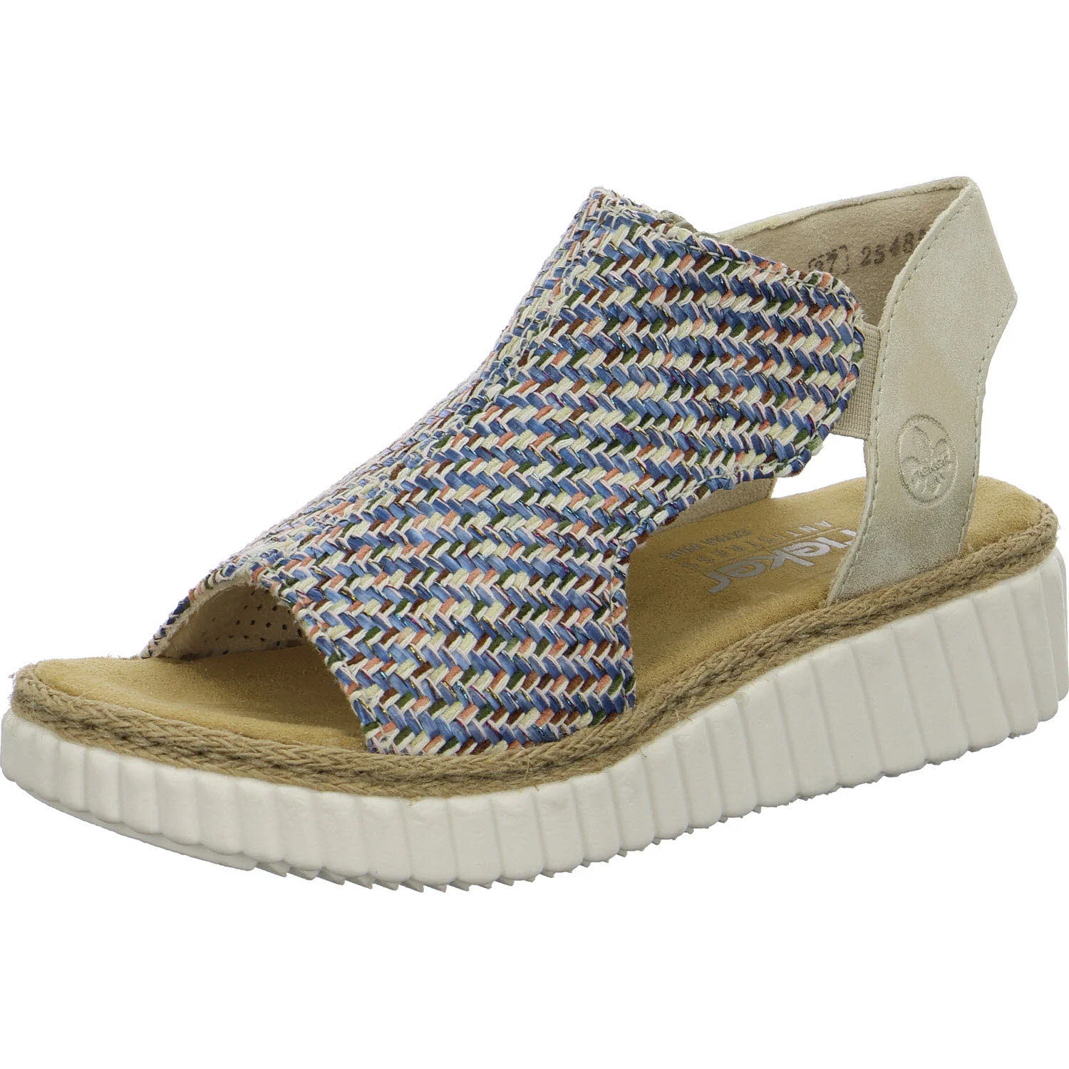 Rieker Damen Sandalen 69284-90 69284 navy-beige/muschel H (extra weit)