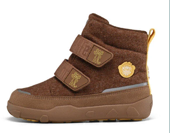 Affenzahn Kinder Winterstiefel 01250-70003 Winterstiefel Wolle Comfy Tiger gelb, braun normal