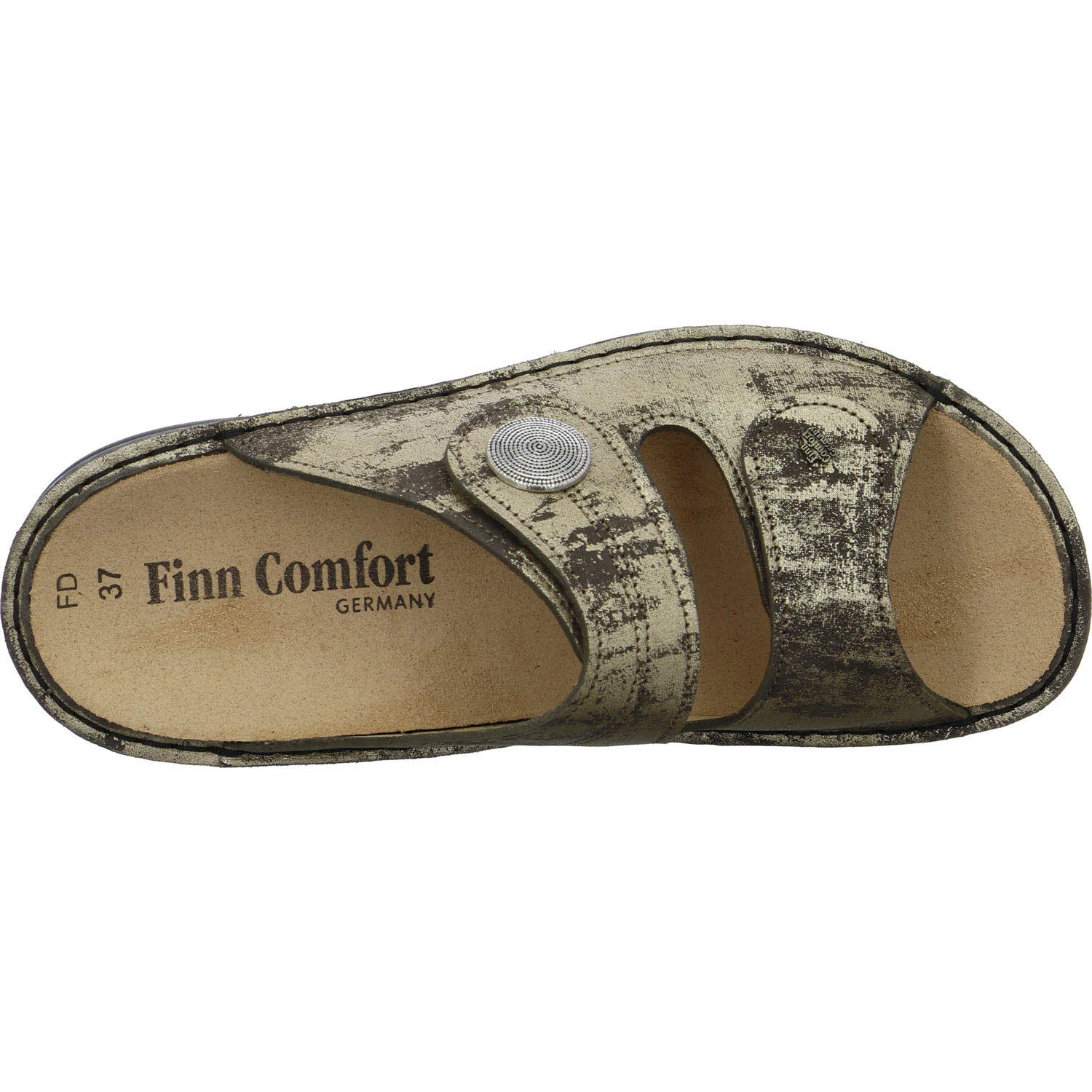 Finn Comfort Damen Pantoletten 02550-371222 Sansibar oro weit