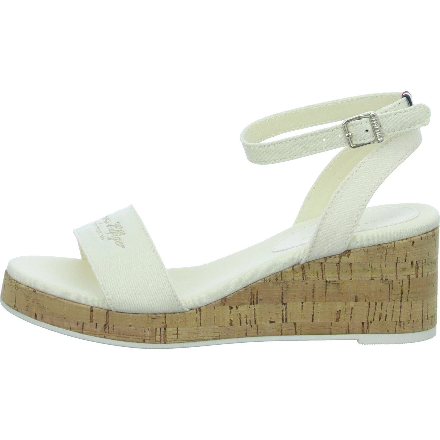Tommy Hilfiger Damen Sandalen W0FW07969 AEF IM CORK LOW WEDGE SANDAL Calico normal