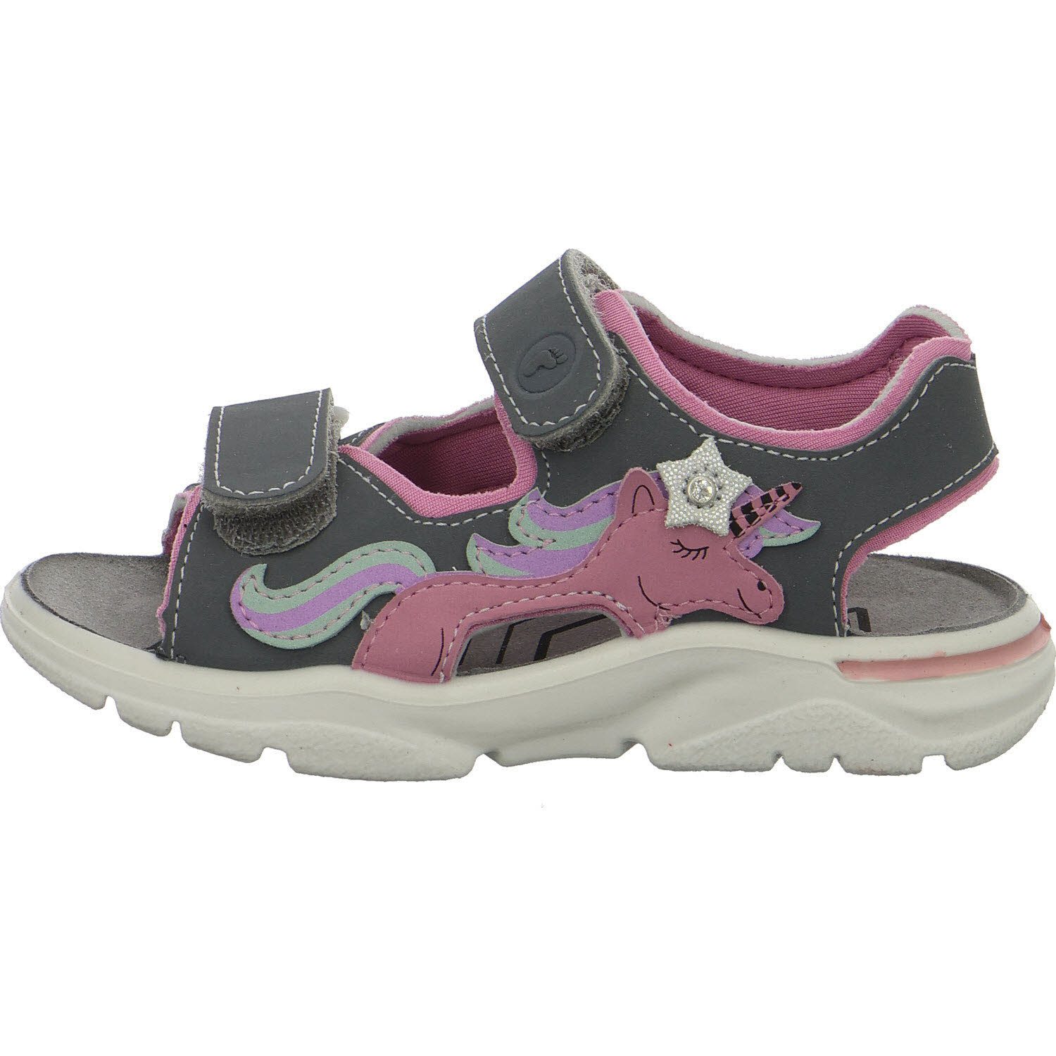Ricosta Kinder Sandalen 50 6702400/450 Uni graphit/mallow WMS mittel