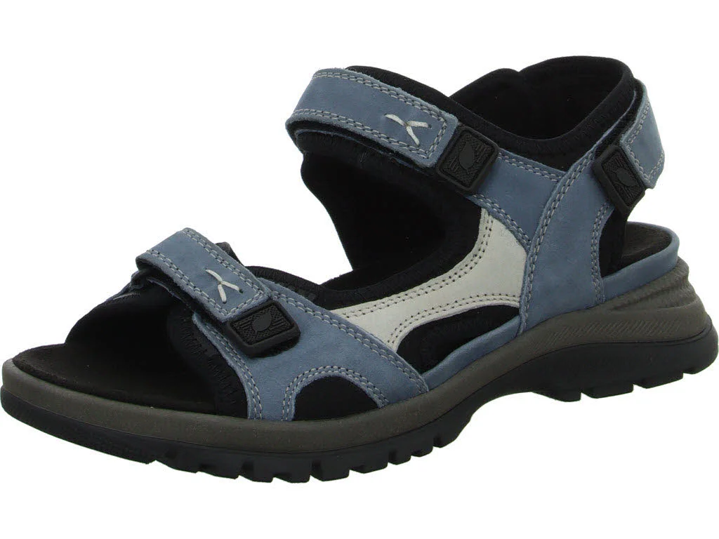 Waldläufer Damen Sandalen 769004-100/263 H-Sora schwarz denim stein H (weit)