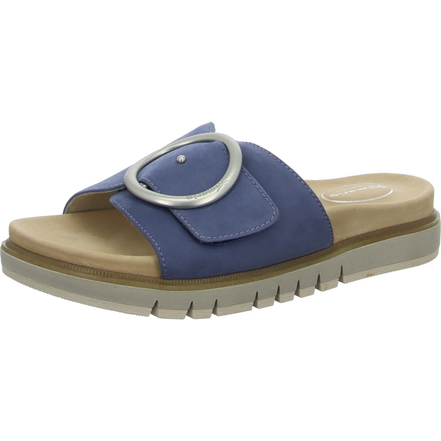Element 2 von 8 (Bild) – Tamaris Comfort Damen Pantoletten 8-87106-42/802 8-87106-42 denim normal
