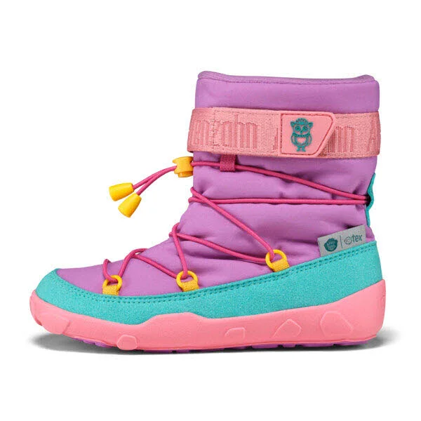 Affenzahn Kinder Winterstiefel 01248-40147 Schneestiefel Vegan Snowy Eule pink, türkis, bunt normal