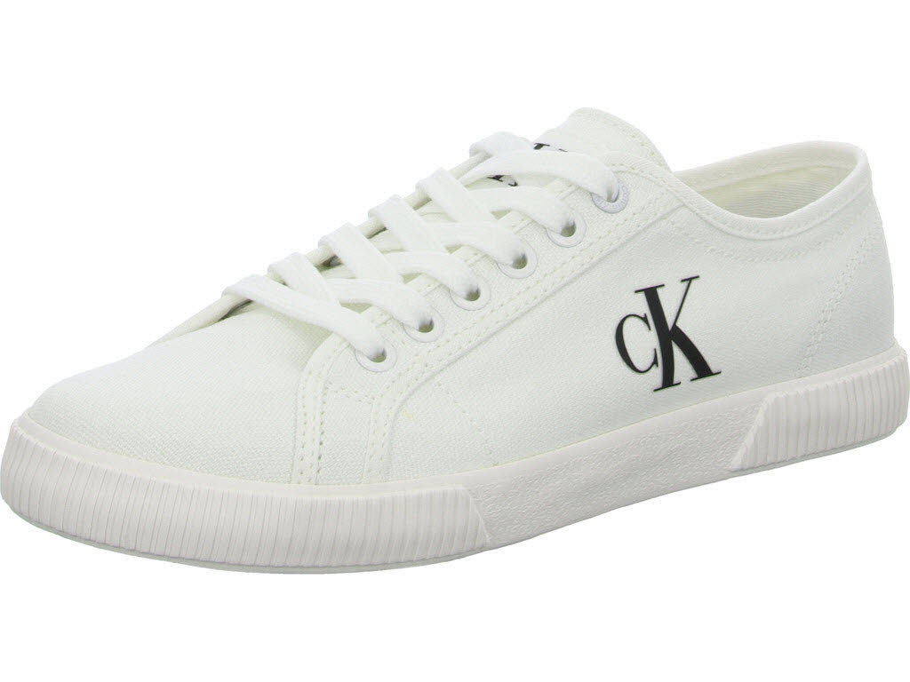 Calvin Klein Damen Schnürschuhe YW0YW017620K4 ESS VULC LOW CV MG WN triple brigth white normal