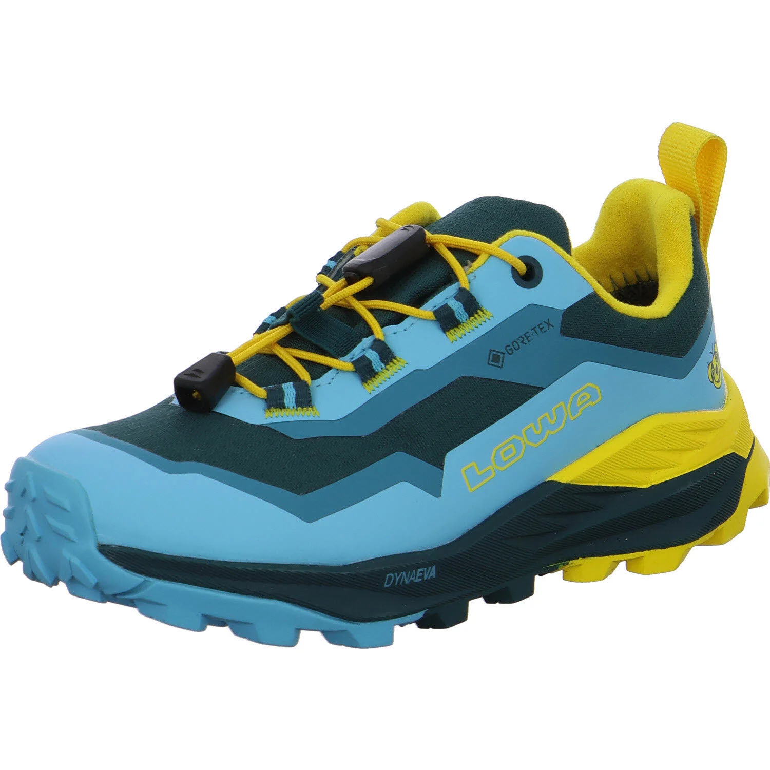 Lowa Kinderschuh zum Schlupfen 541520/7450 Fauli GTX Lo Jr petrol/gelb normal