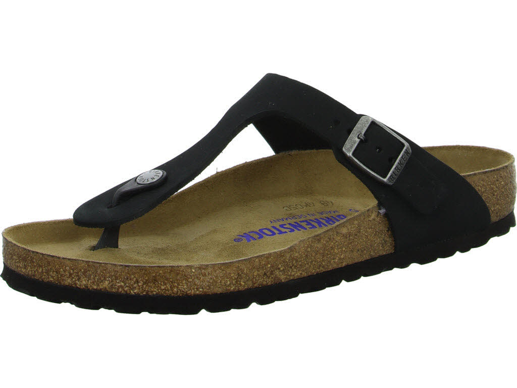 BIRKENSTOCK Pantoletten 1019023 Gizeh Soft Footbed Schwarz normal