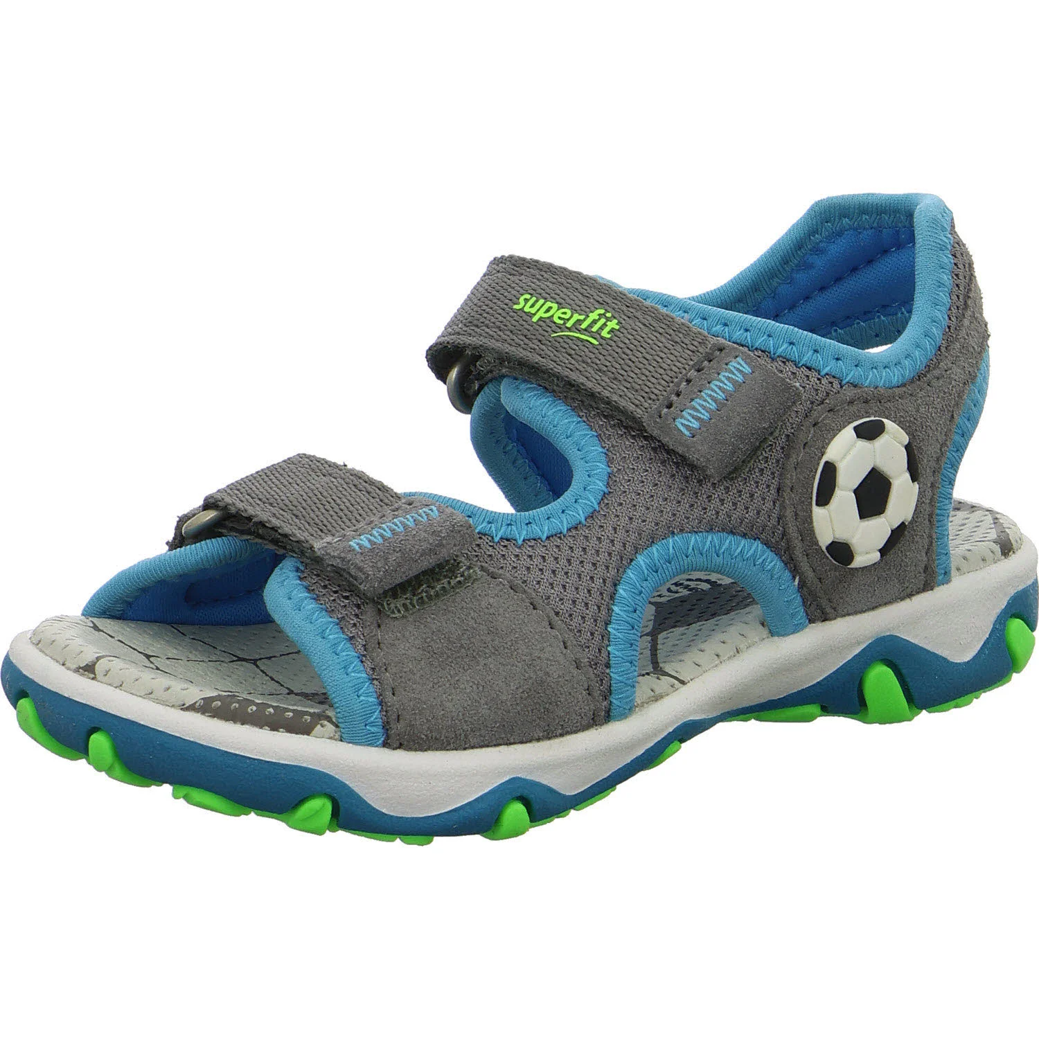 Superfit Kinder Sandalen 1-009466-2510 Mike 3.0 hellgrau/türkis WMS mittel