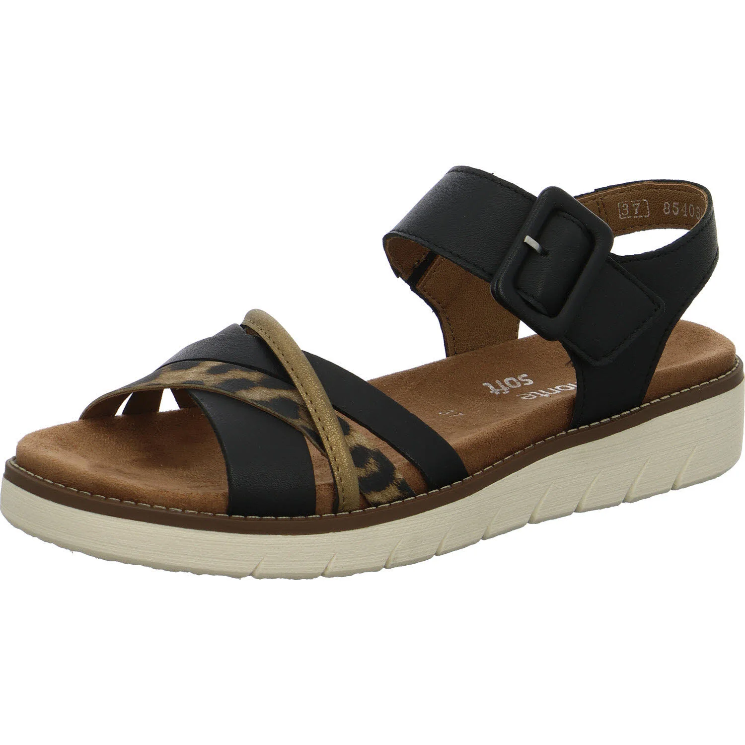 Remonte Damen Sandalen D2043-03 D2043 schwarz/antique/natu F 1/2 (normal)