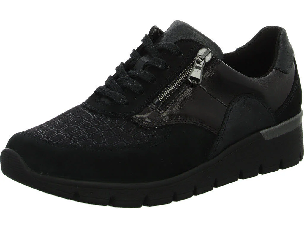 Waldläufer Damen Schnürschuhe 626K02-413 K-Ramona schwarz K (extra weit)