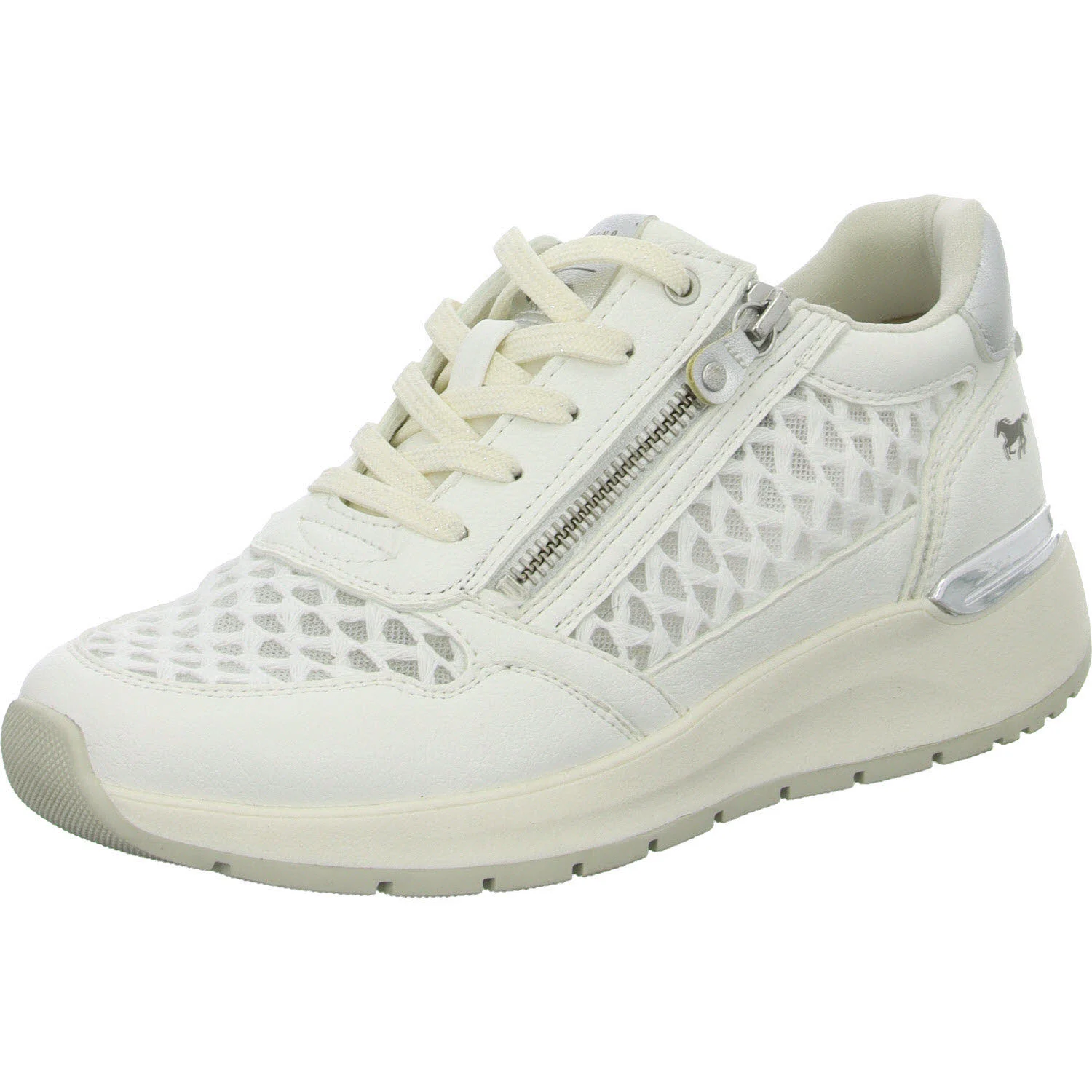 Mustang Damen Schnürschuhe 1487304-1 1487304 weiss normal