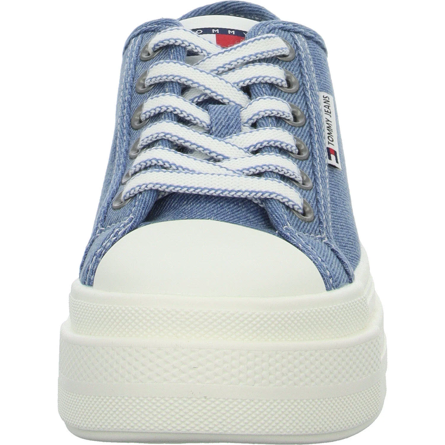 Tommy Jeans Damen Schnürschuhe EN0EN027361CR TJW FOXING FLATFORM LC denim normal