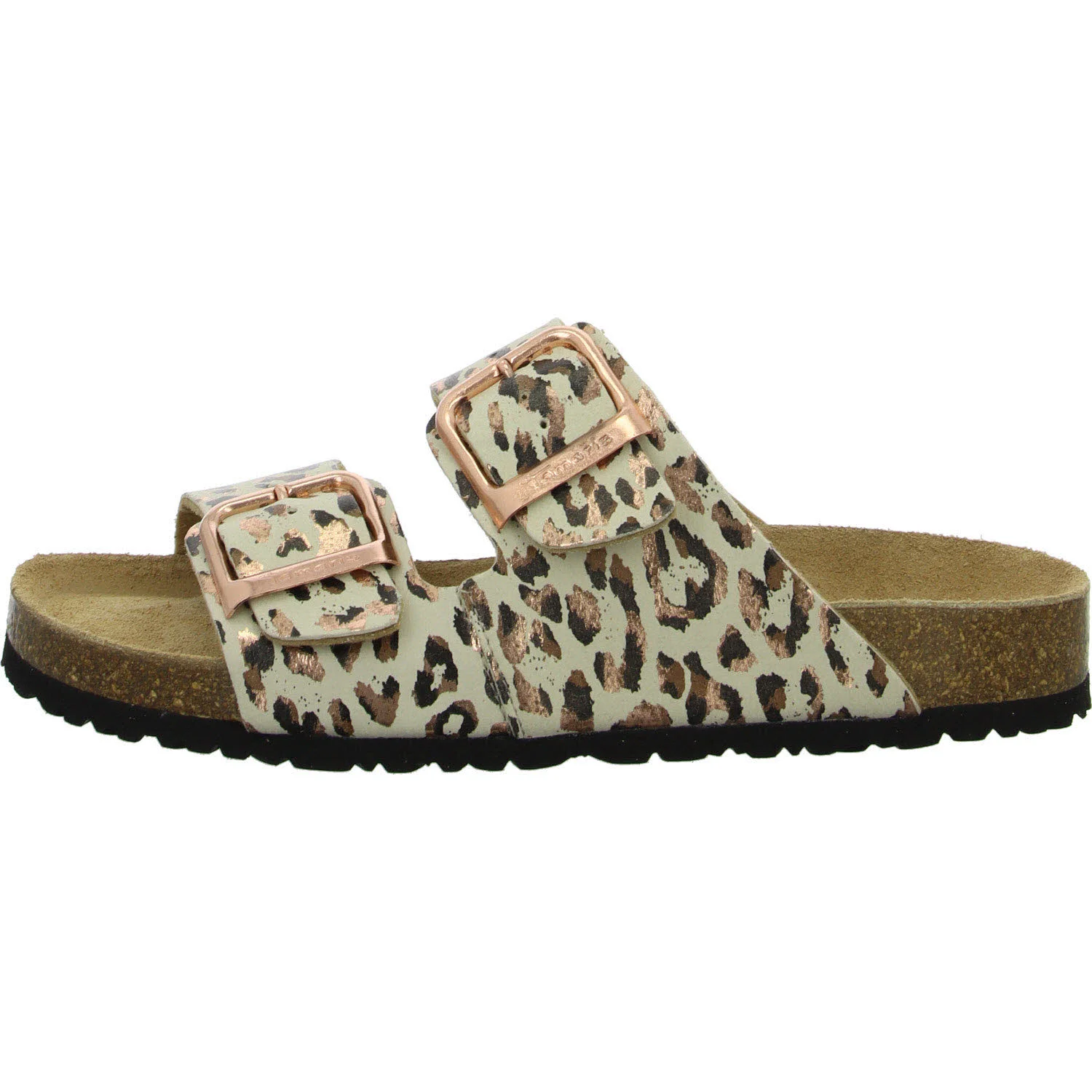 Tamaris Damen Pantoletten 1-27523-46/490 1-27523-46 beige/leopard normal
