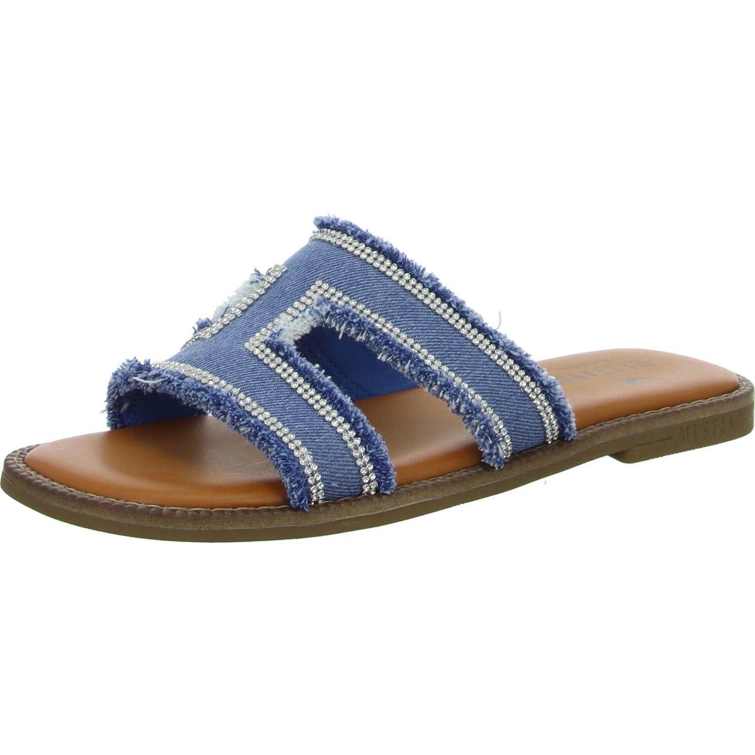 Mustang Damen Pantoletten 1519704-841 1519704 jeansblau normal