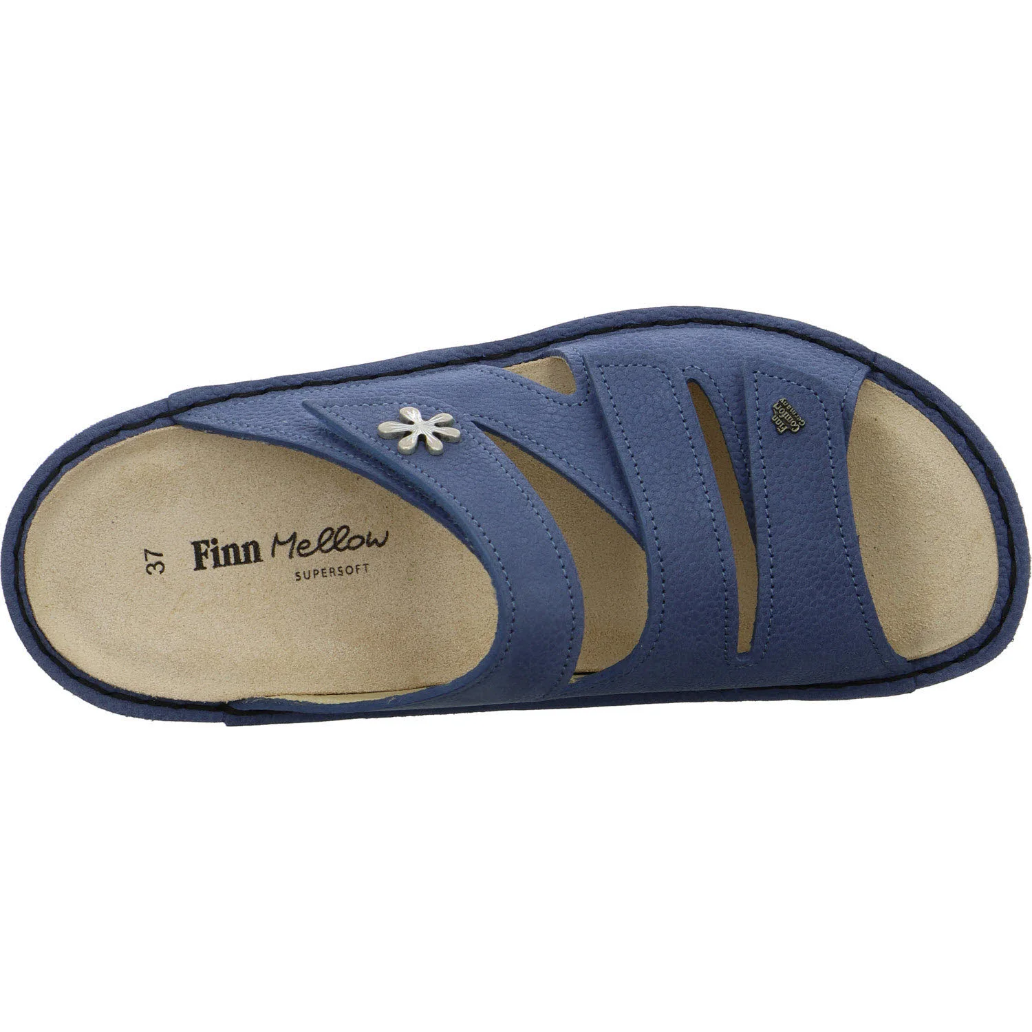 Finn Comfort Damen Pantoletten 02640-834124 Grenada jeans weit