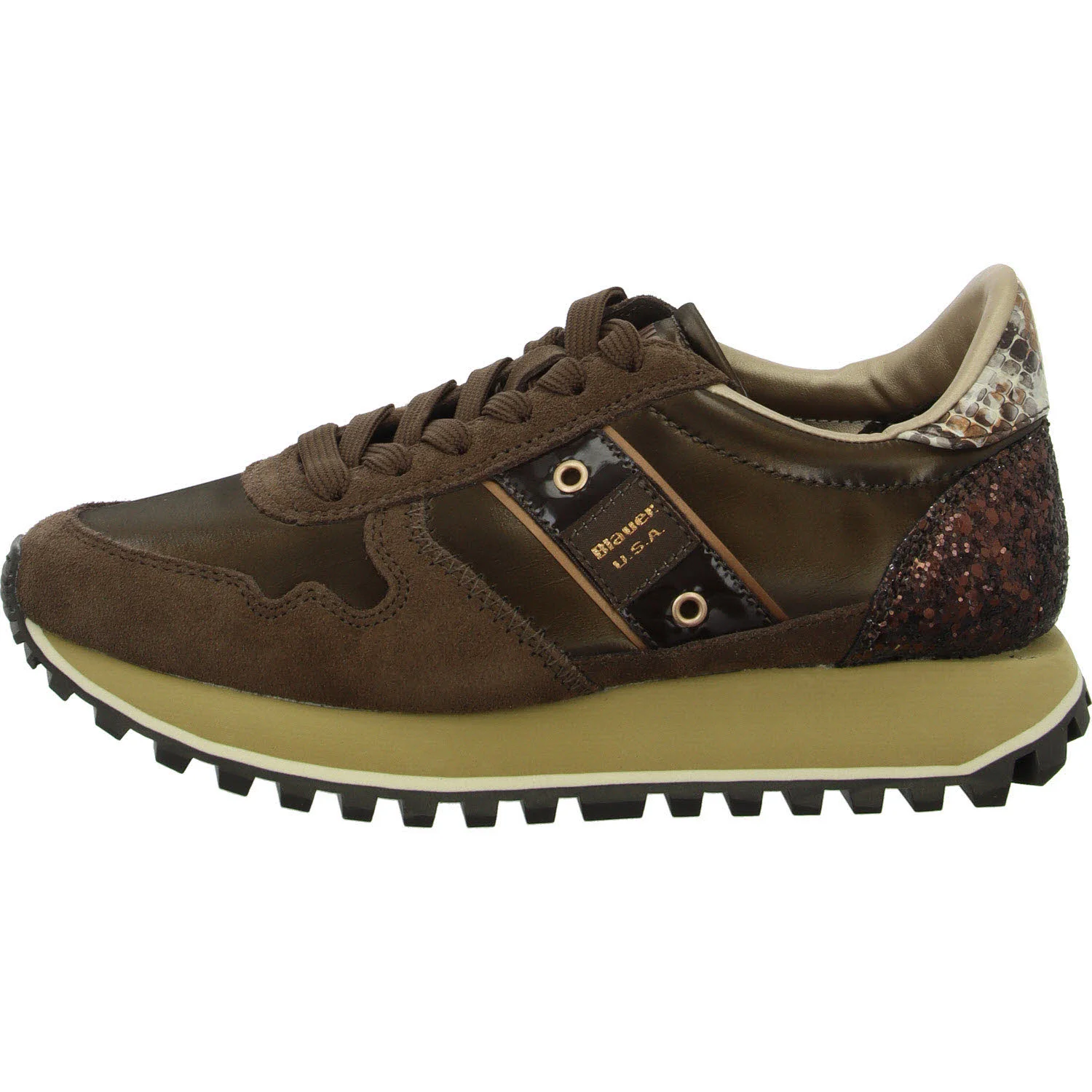 Blauer Damen Schnürschuhe F5MILLEN03/PYT MILLEN03 brown normal