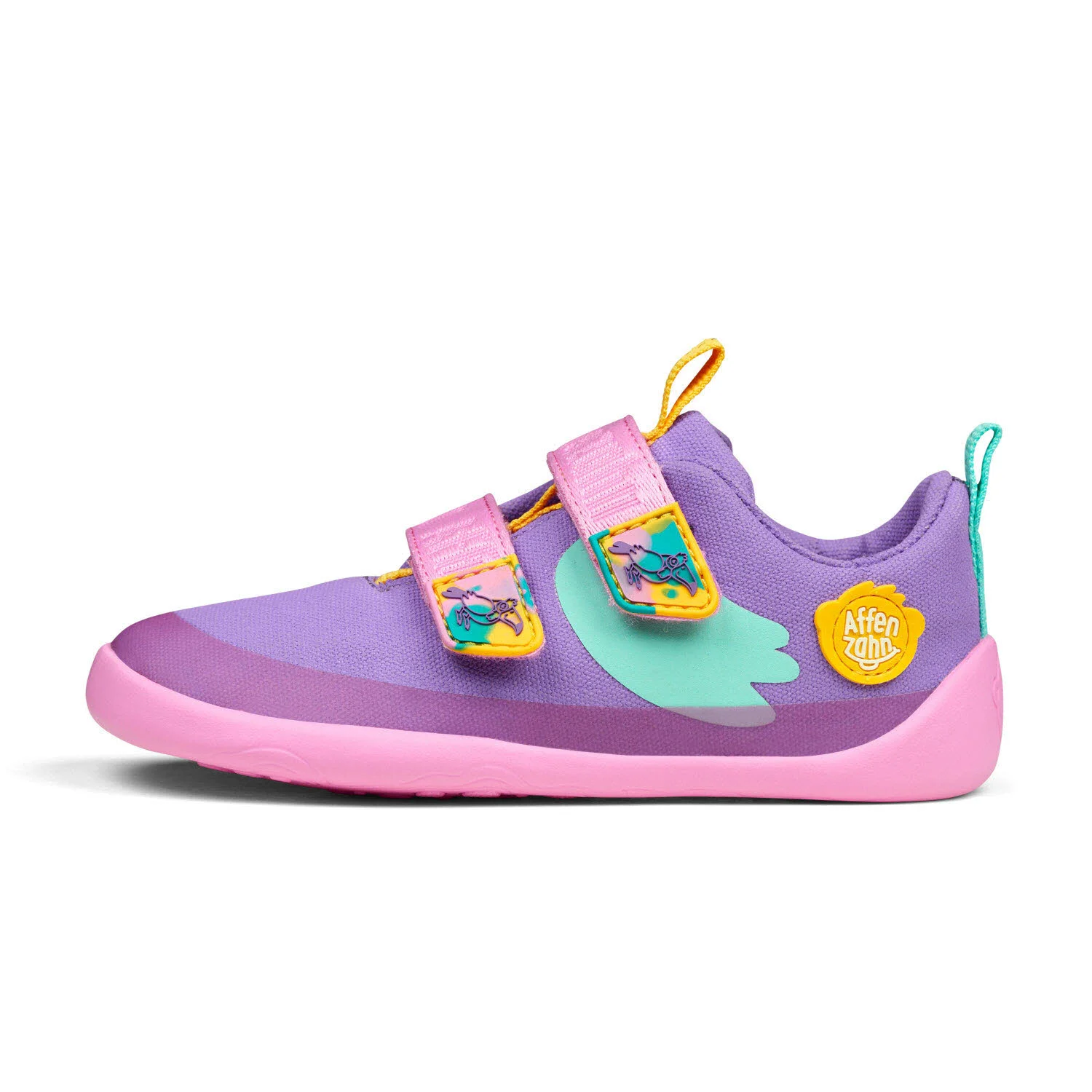 Element 5 von 8 (Bild) – Affenzahn Kinderschuh zum Schlupfen 00391-40120 Lucky Creative Toucan türkis/lila normal