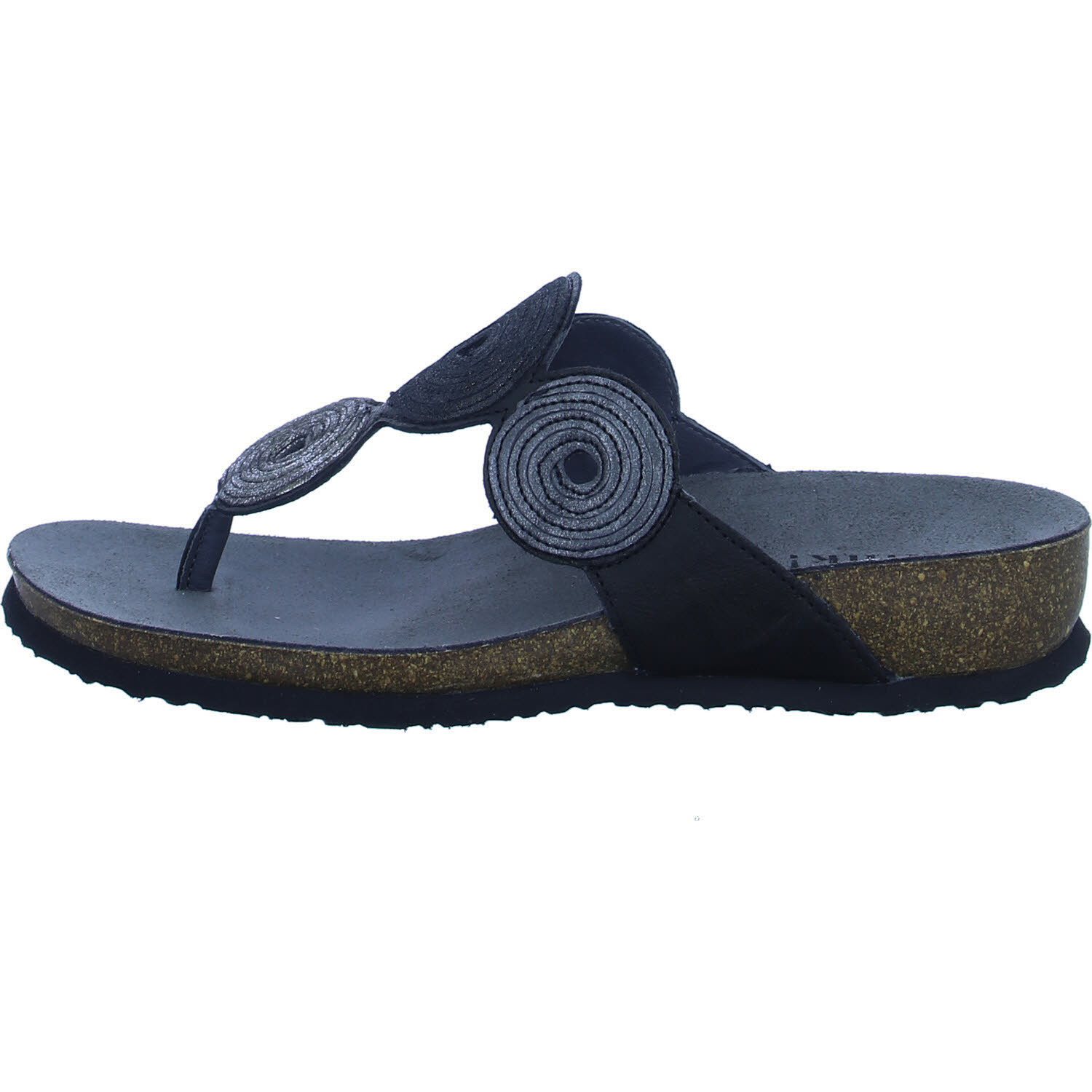 Think Damen Pantoletten 3-000372-0000 Julia schwarz/kombi F 1/2 (normal)