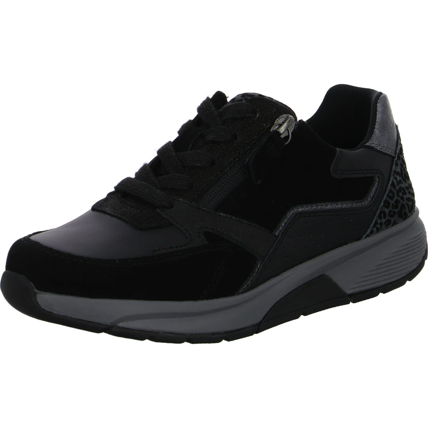 Gabor Rollingsoft Damen Schnürschuhe 0106.01.001 0106.01 black/anthrazit normal