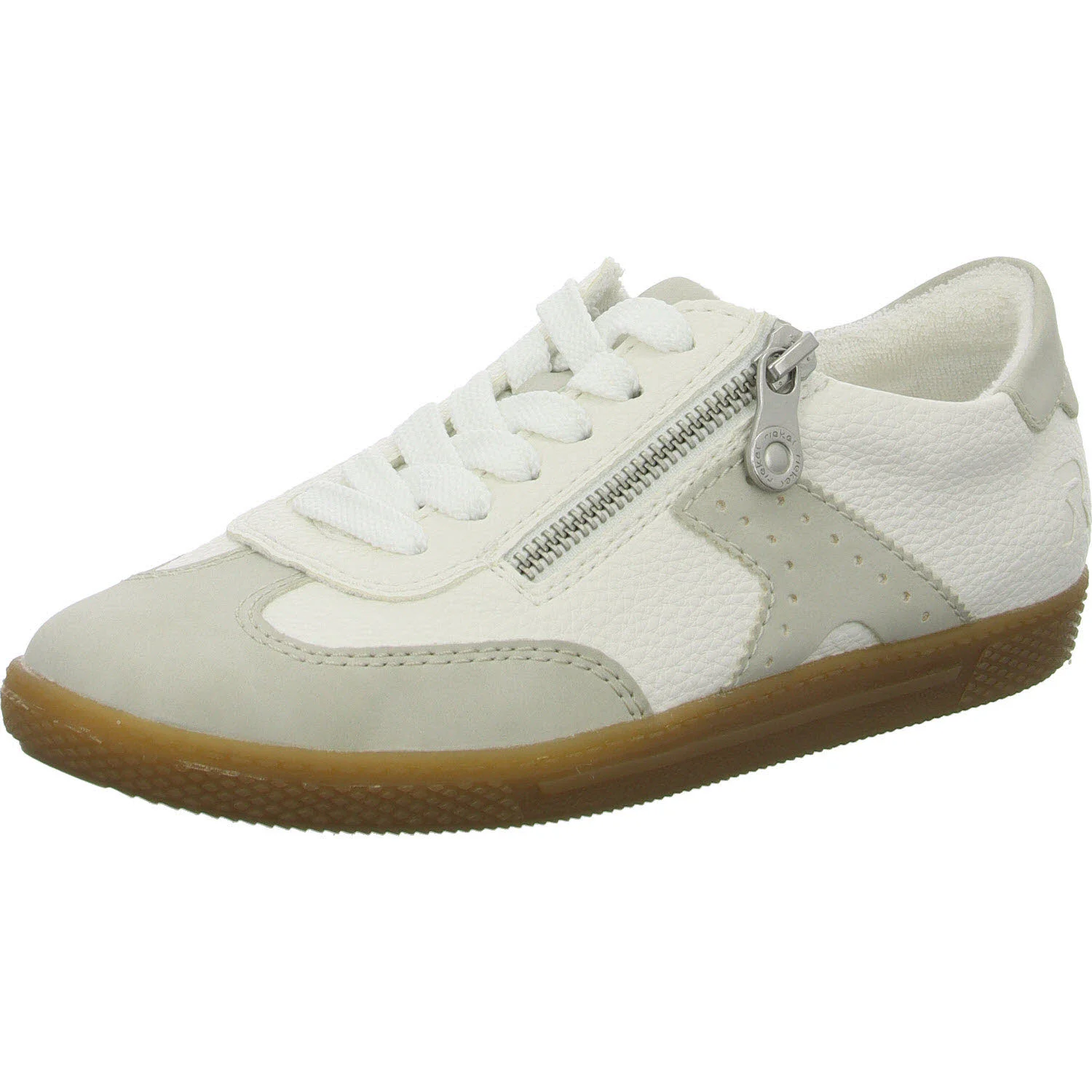 Rieker Damen Schnürschuhe L9700-80 L9700 hellgrau/weiss F (normal)