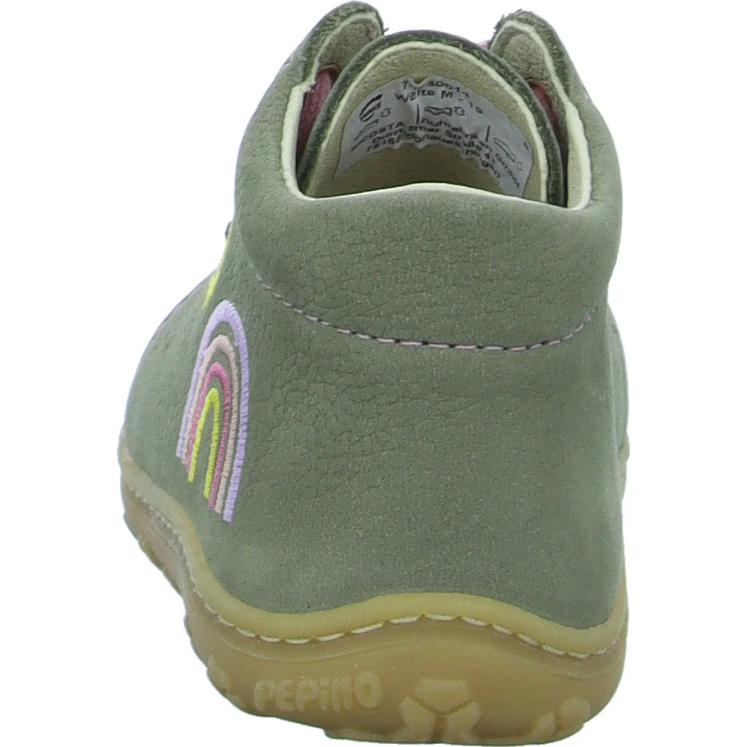 Ricosta Kinder Halbschuhe zum Schnüren 50 1203202/530 Mecki eukalyptus/Regenbogen WMS mittel