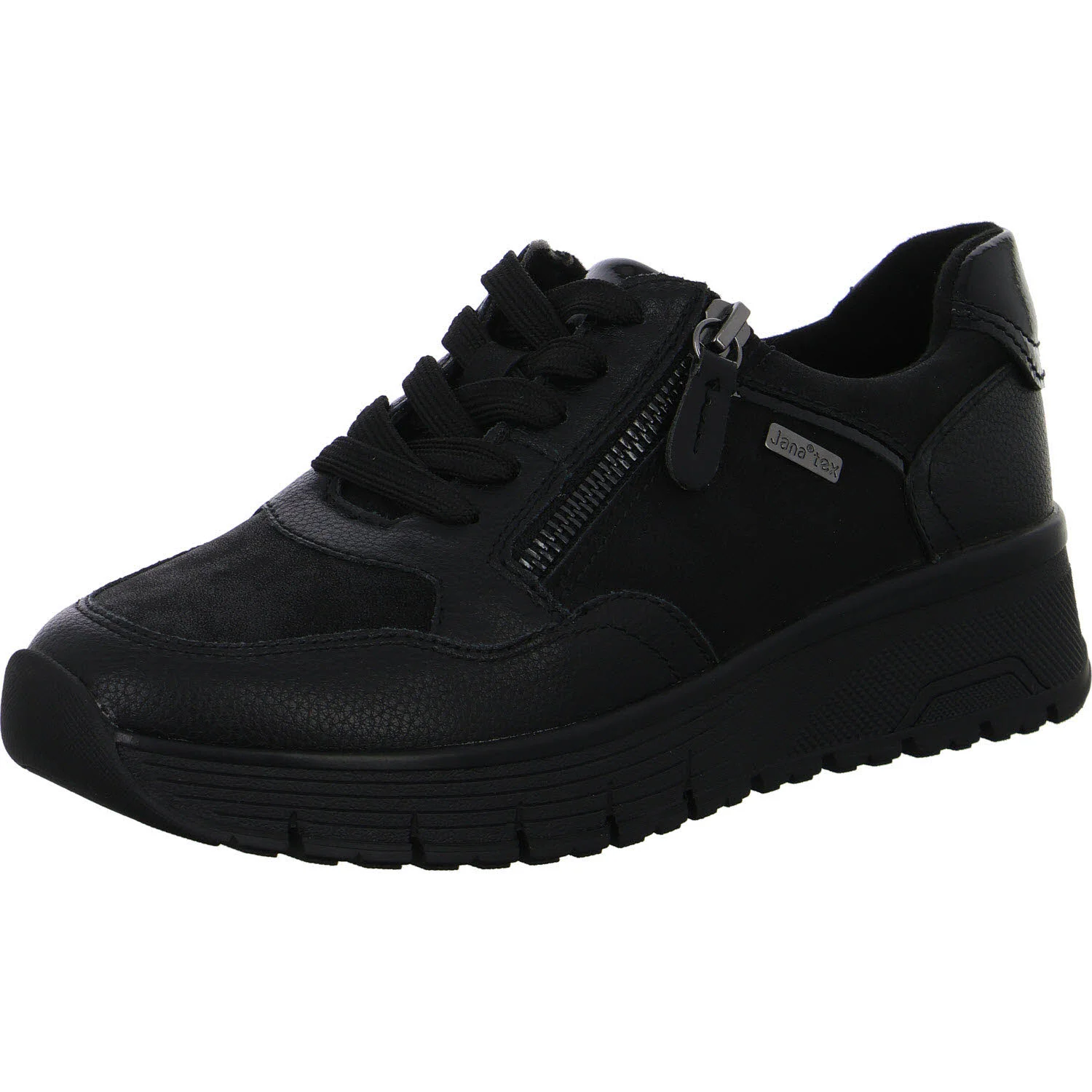 Jana Damen Schnürschuhe 8-23762-45-007 8-23762-45 black uni H (weit)
