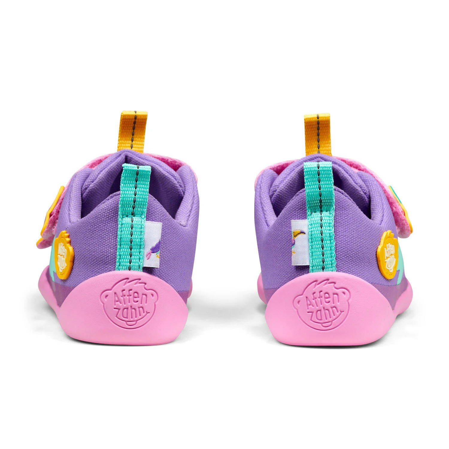Element 6 von 8 (Bild) – Affenzahn Kinderschuh zum Schlupfen 00391-40120 Lucky Creative Toucan türkis/lila normal