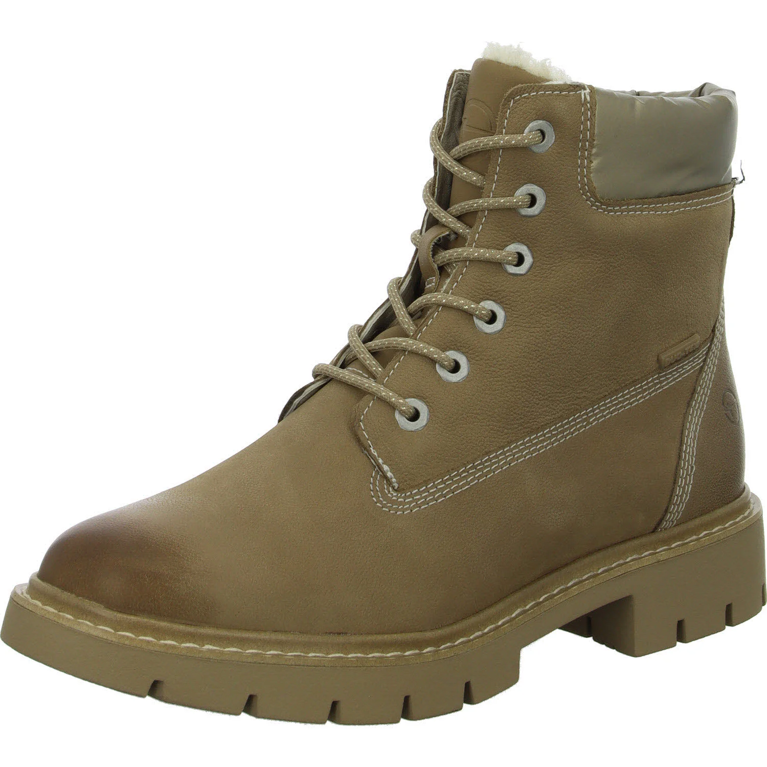 Tamaris Comfort Damen Schnürstiefel warm 8-86403-43-313 8-86403-43 camel weit
