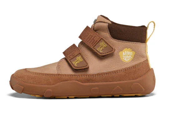 Affenzahn Kinder Schaftstiefel 01488-70111 Übergangsschuh Leder Friendy Tiger gelb, braun, beige normal