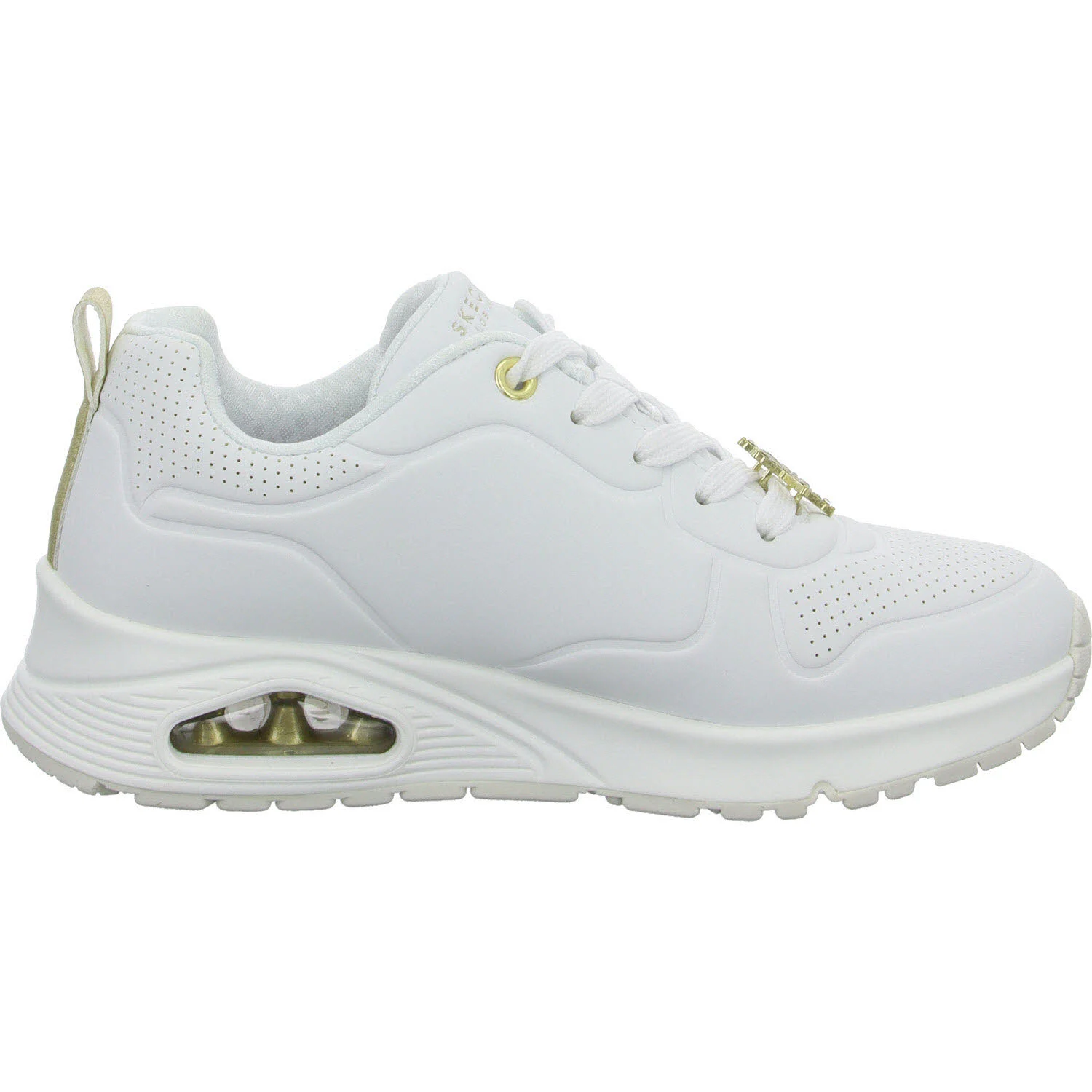 Skechers Kinder Halbschuhe zum Schnüren 310562L WGD Uno Gen1 - Trendy Jewels white/gold normal