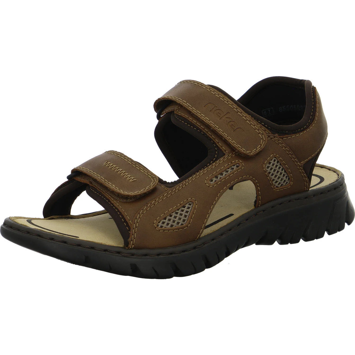 Rieker Herren Sandalen 26761-22 26761 noce/kiesel/braun G (weit)
