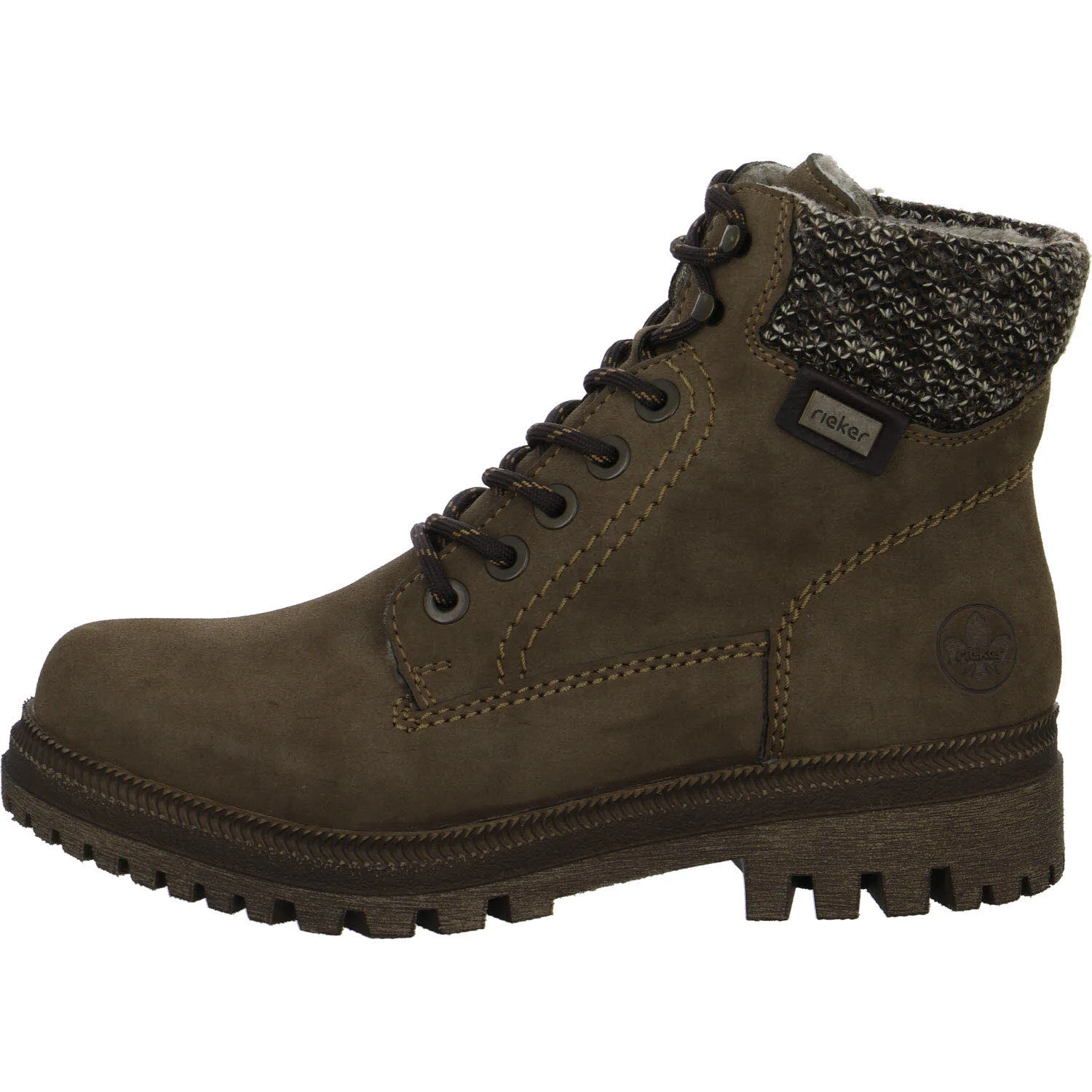 Rieker Damen Schnürstiefel warm Y7621-25 Y7621 brown/havanna/braun-beige F (normal)