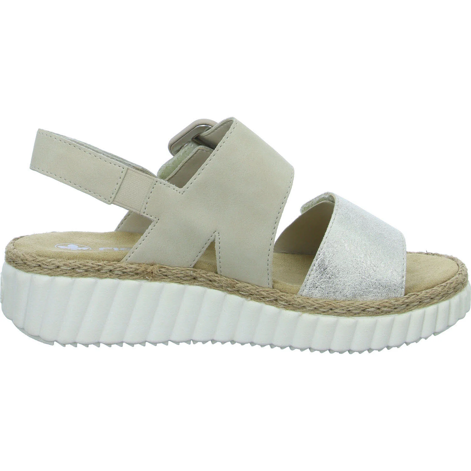 Rieker Damen Sandalen 69260-60 69260 beige-gold/perle H (extra weit)
