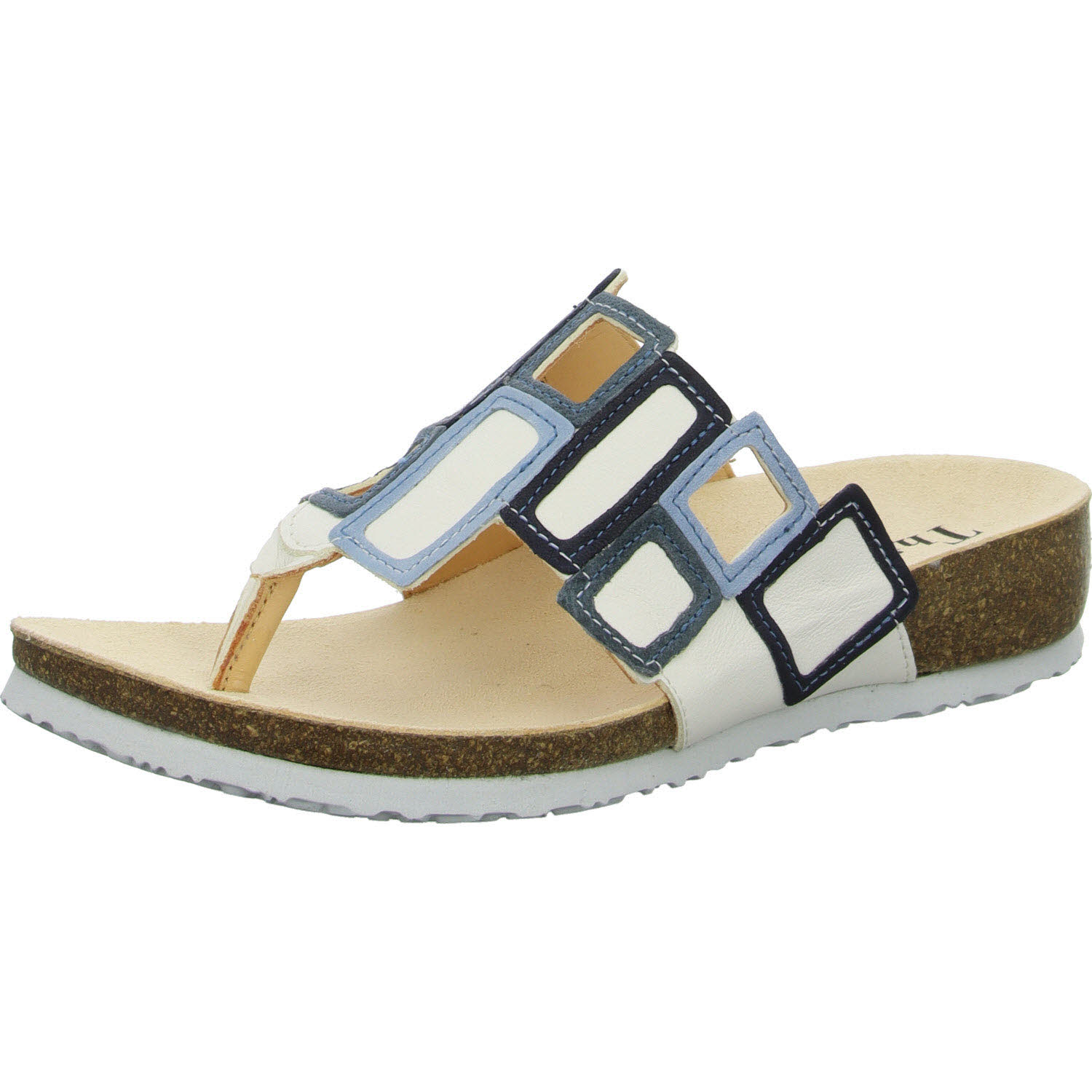 Element 2 von 8 (Bild) – Think Damen Pantoletten 3-001136-1000 JULIA bianco/kombi F 1/2 (normal)