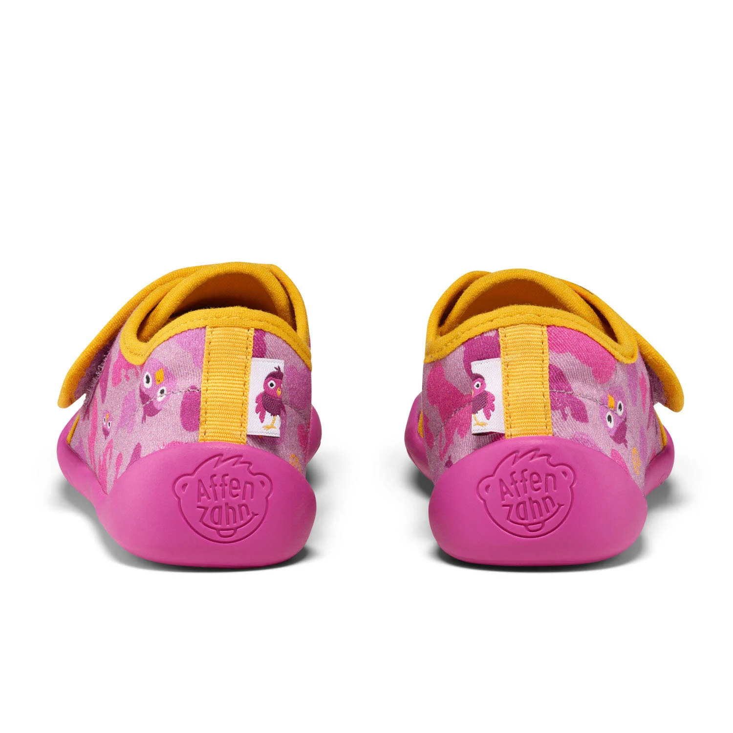 Affenzahn Kinder Hausschuhe 01398-40010 Hausschuh Baumwolle Movy Vogel pink normal