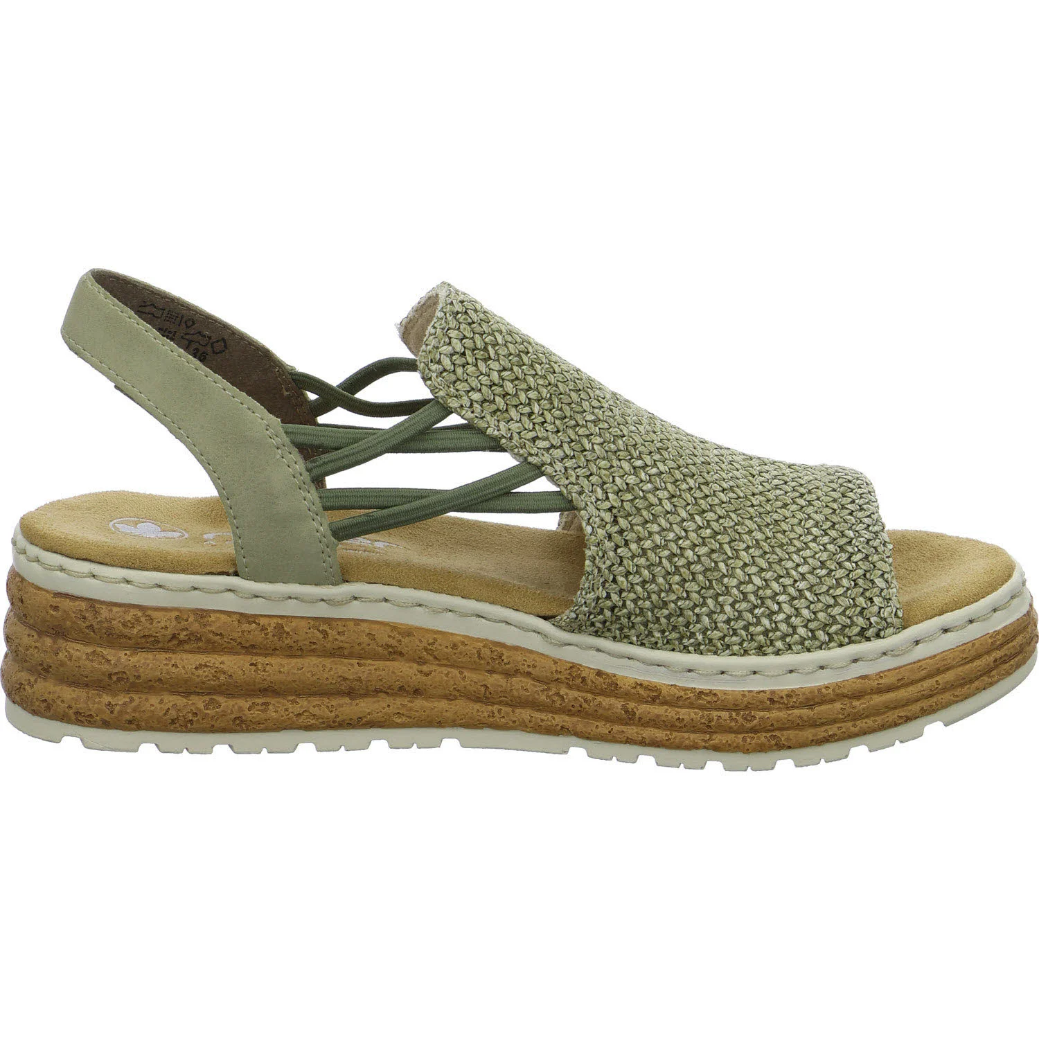 Rieker Damen Sandalen 62741-52 62741 schilf/grün H (weit)