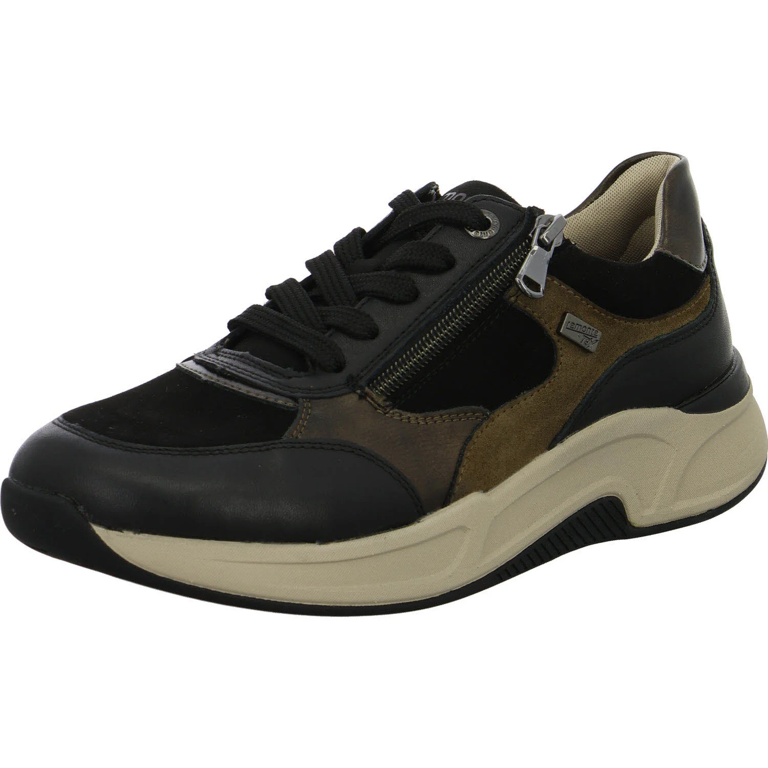 Remonte Damen Schnürschuhe D3V00-03 D3V00 schwarz/schwarz/antik H (extra weit)