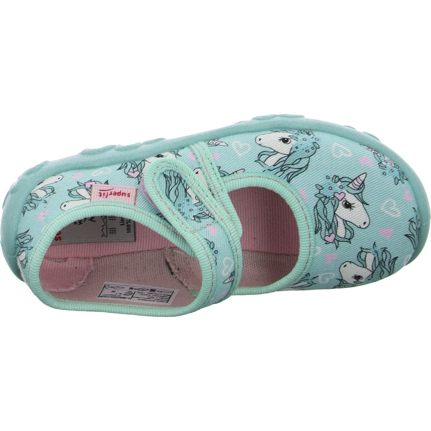 Superfit Kinder Hausschuhe 1-800283-7520 Bonny hellgrün/mehrfarbig WMS mittel