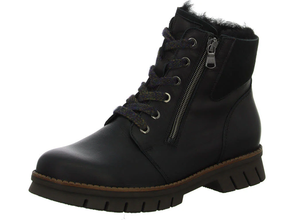 Waldläufer Damen Schnürstiefel warm 975901-202/001 H-Xara schwarz H (weit)