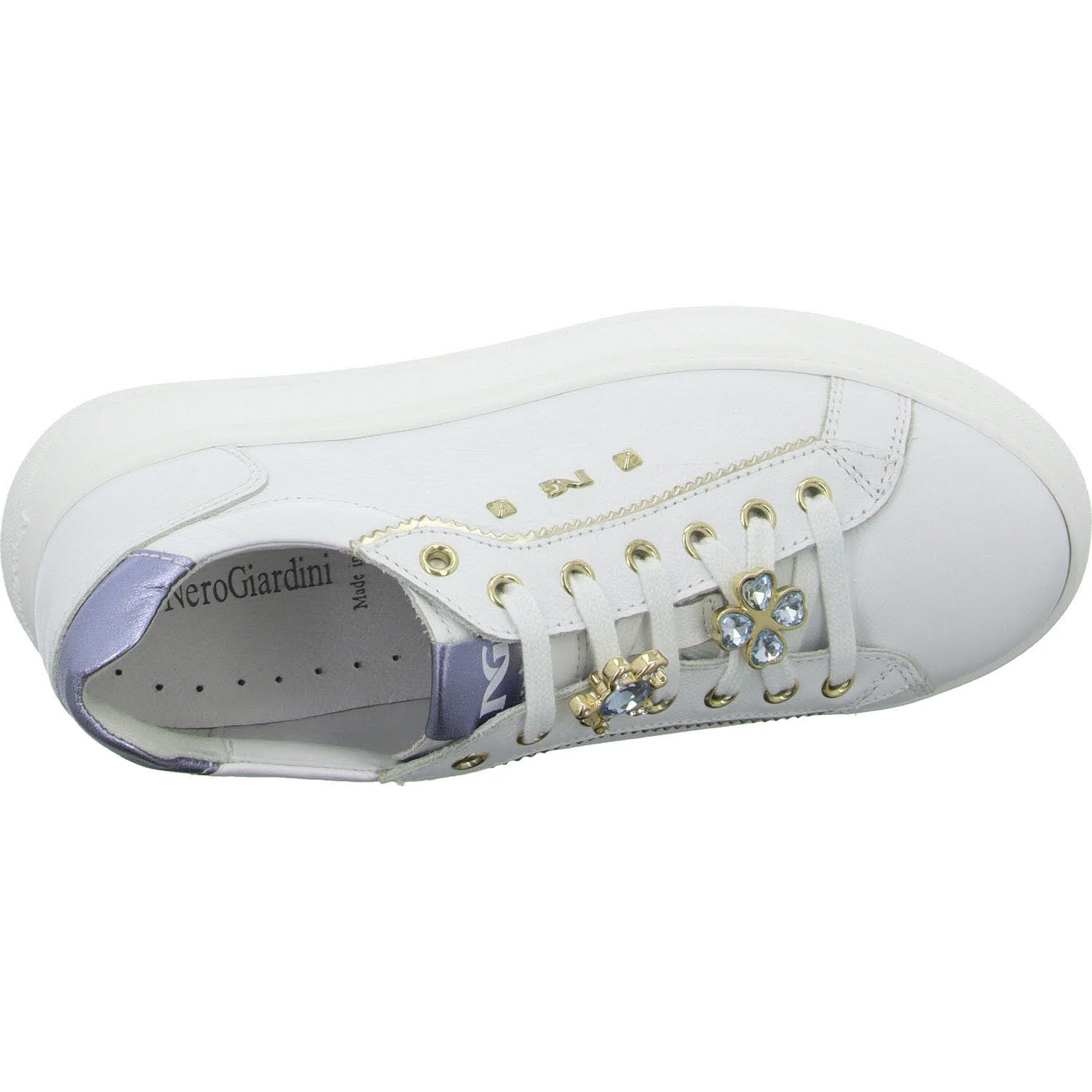 NeroGiardini Damen Schnürschuhe E513060D 707 E513060D bianco normal