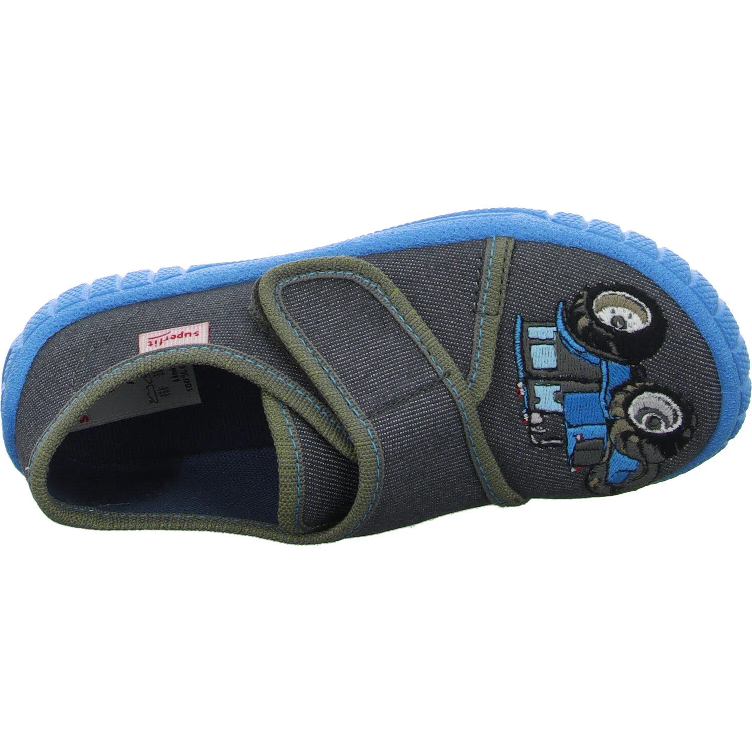 Superfit Kinder Hausschuhe 1-800278-2060 Bill grau/hellblau WMS mittel