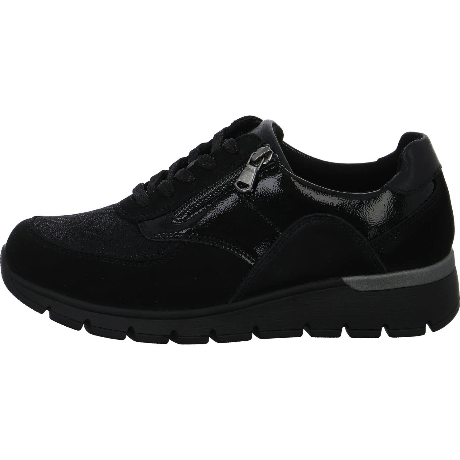 Waldläufer Damen Schnürschuhe 626K02-414/001 K-Ramona schwarz K (extra weit)