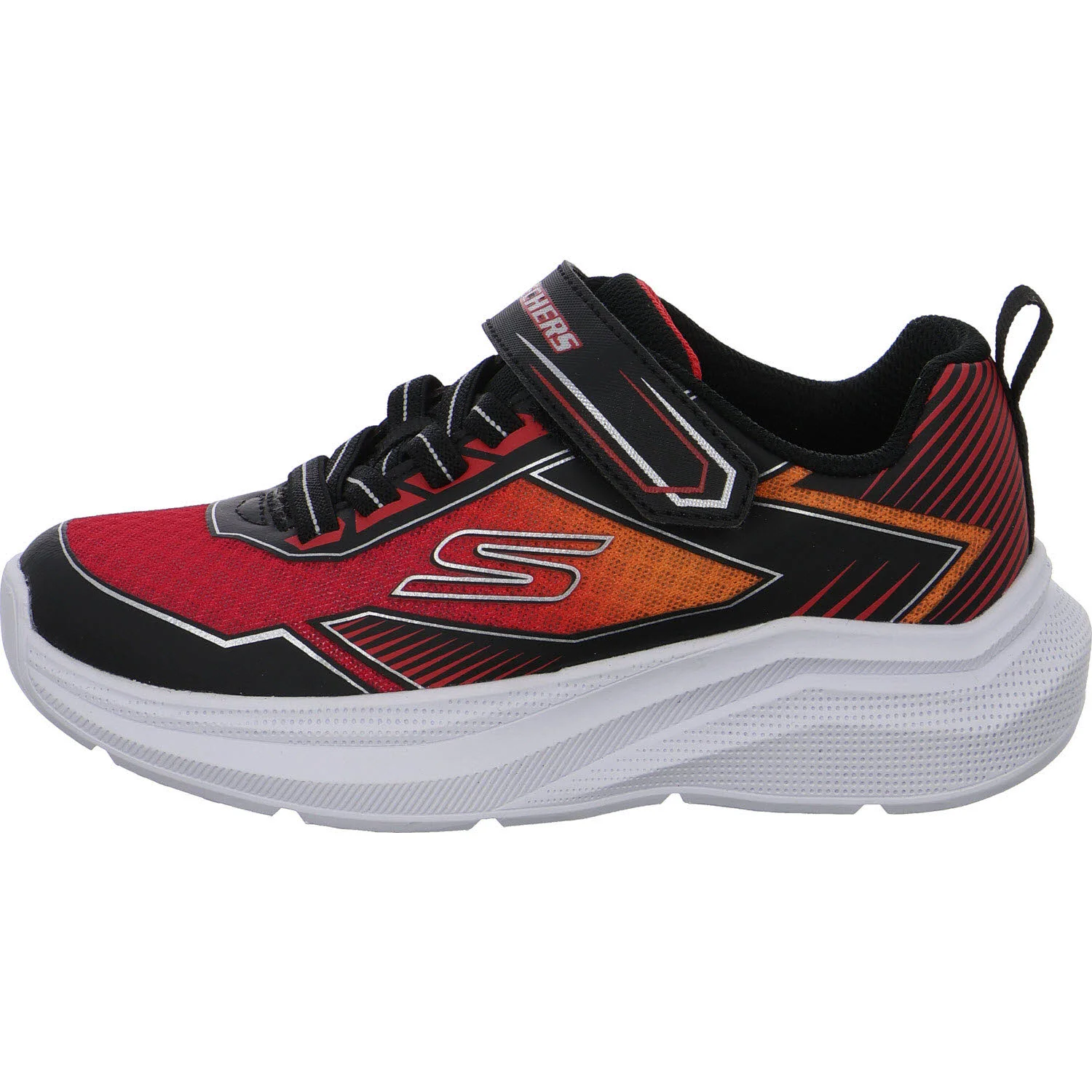 Skechers Kinderschuh zum Schlupfen 404127L BKRD Microspec Velocity - Grid-Drift black/red normal