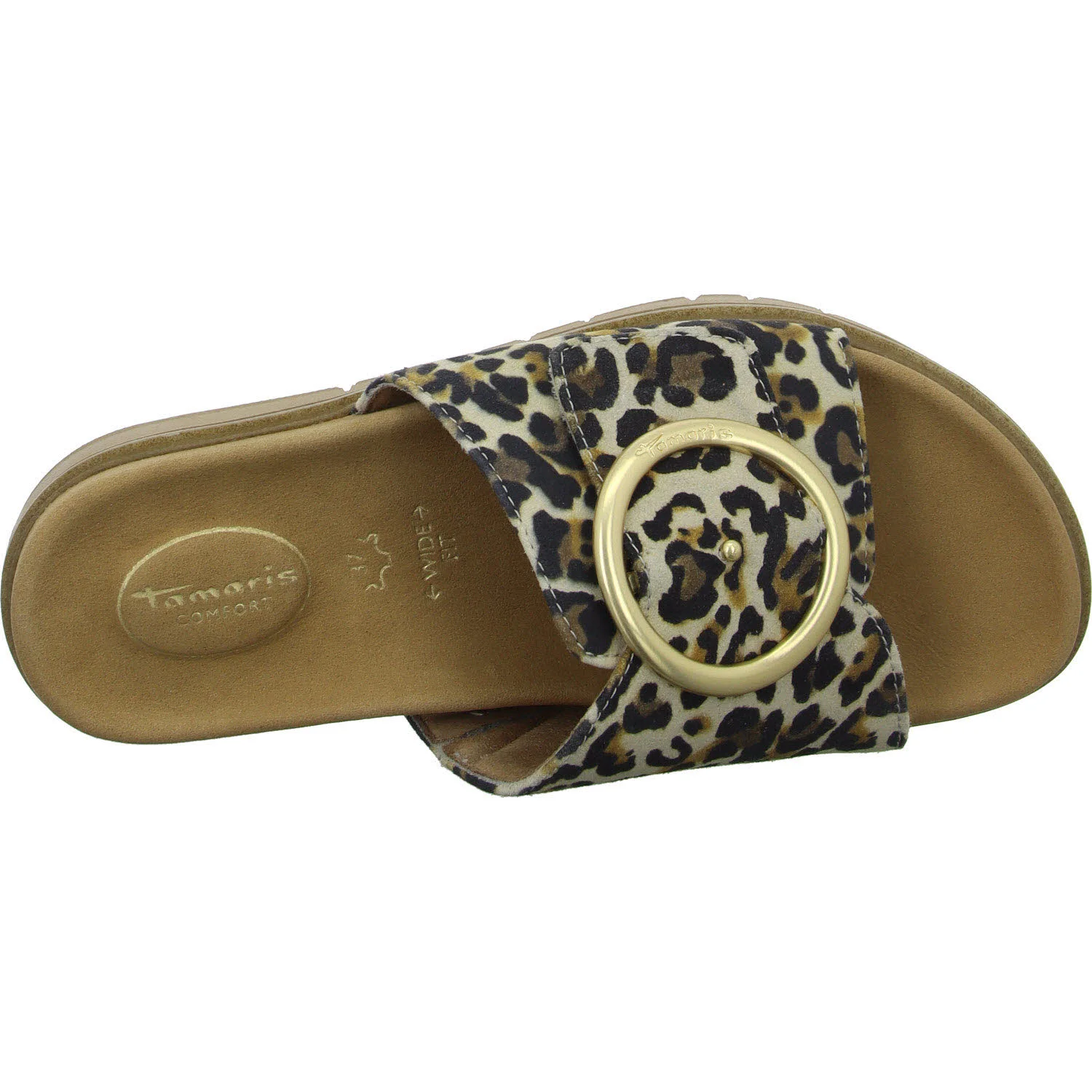 Tamaris Comfort Damen Pantoletten 8-87106-42/903 8-87106-42 leopard weit