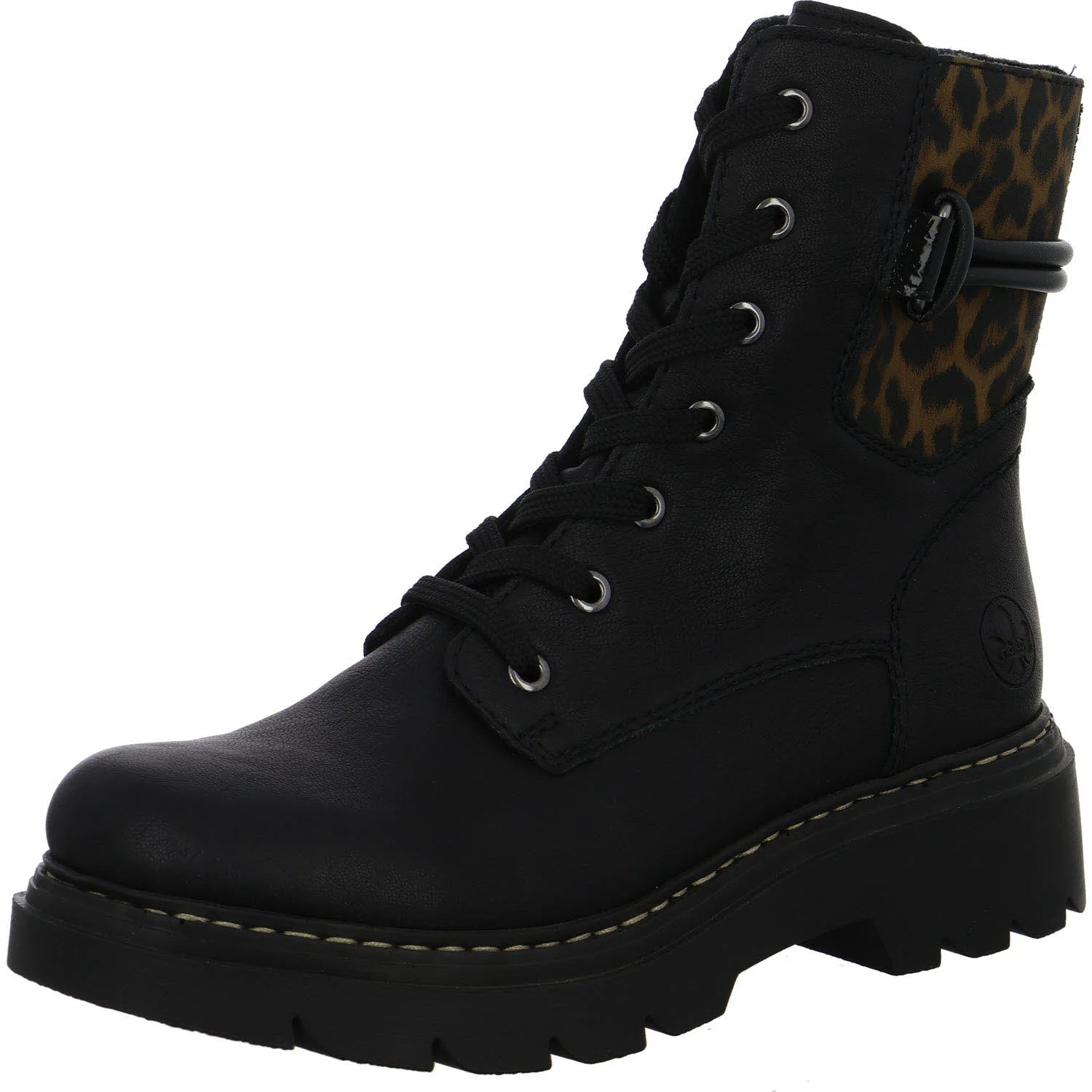 Element 2 von 8 (Bild) – Rieker Damen Schnürstiefel 76724-00 76724 schwarz/braun/schwarz F (normal)