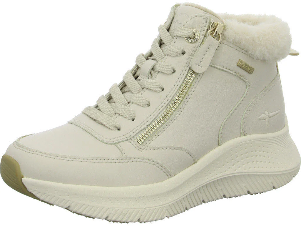 Tamaris Comfort Damen Schnürstiefel warm 8-85200-45-411 8-85200-45 ivory weit
