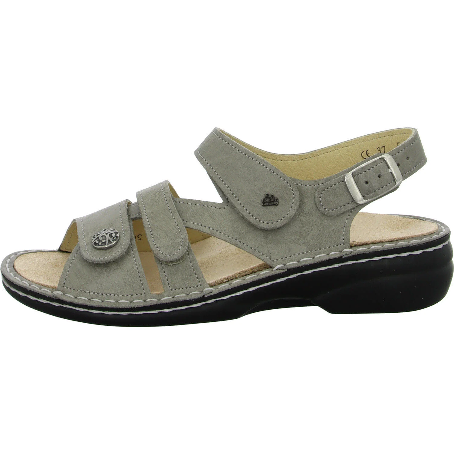 Finn Comfort Damen Sandalen 02562-825081 Gomera taupe weit