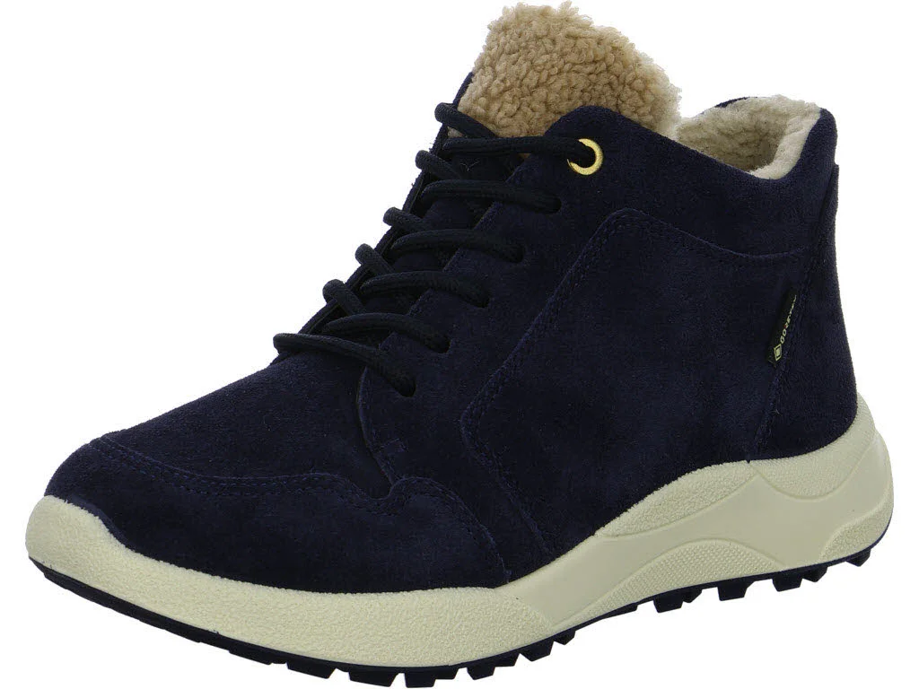 Ara Damen Schnürstiefel warm 12-27105-02 Bergen blau, sand H (weit)