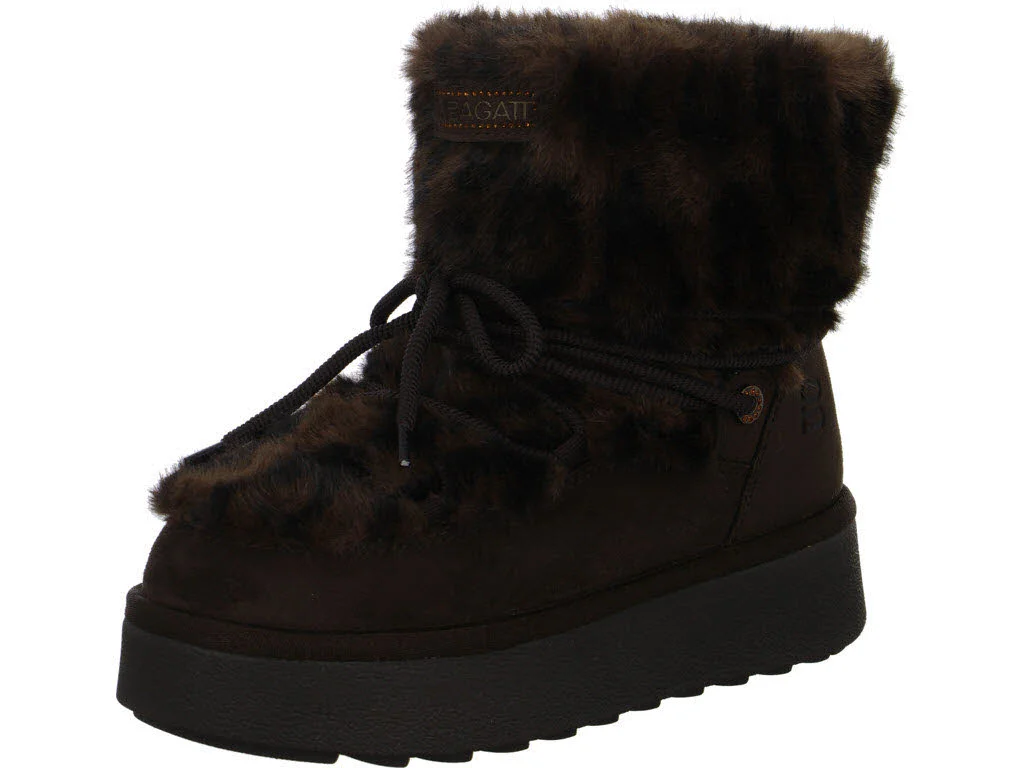 TT.Bagatt Damen Stiefelette warm D31440556469-8261 D31440556469 animal print/dark brown normal